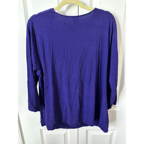 Anne Klein Purple Cowl Neck Tunic 3X - Picture 2 of 5